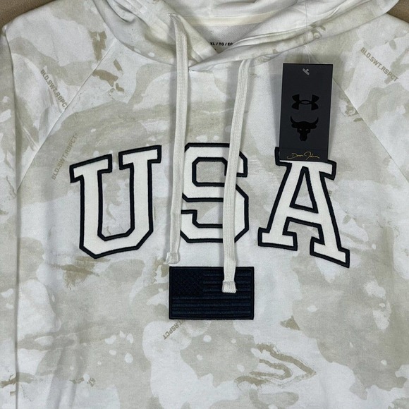 Under Armour Hoodie Adult Extra Large White/Gray Project Rock Camo Mens NWT - Picture 3 of 14